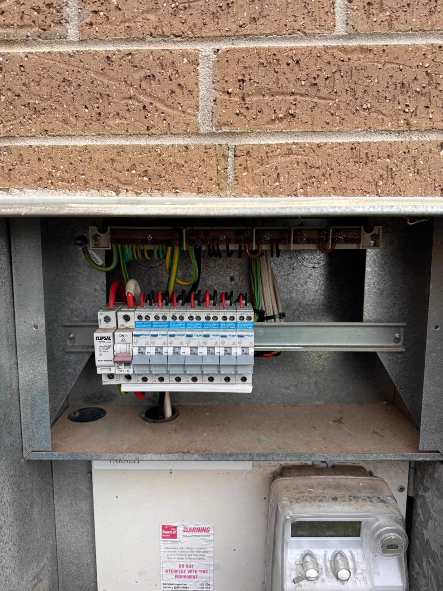 Completed switchboard installation